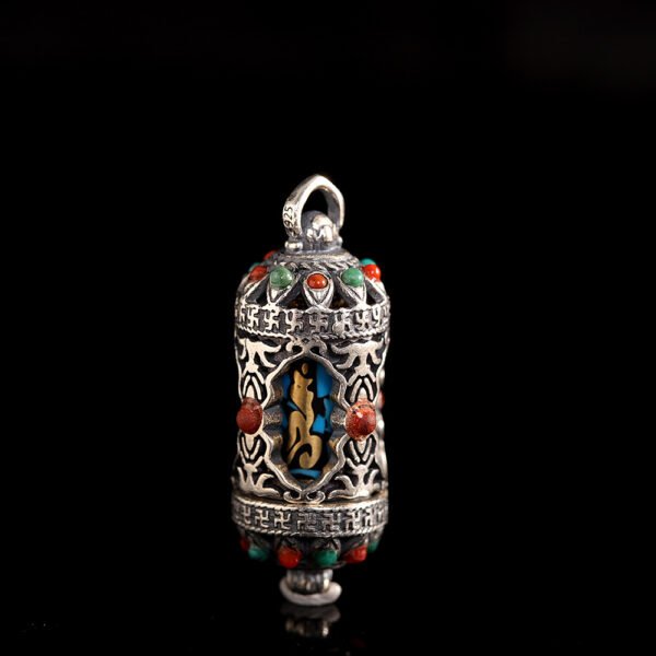 S925 Silver Tibetan Buddhist Premium Six-Word Mantra Pendant