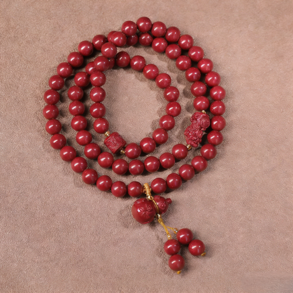 Natural Raw Purple Gold Cinnabar Fortune-Enhancing Bracelet for Zodiac Year - Unisex