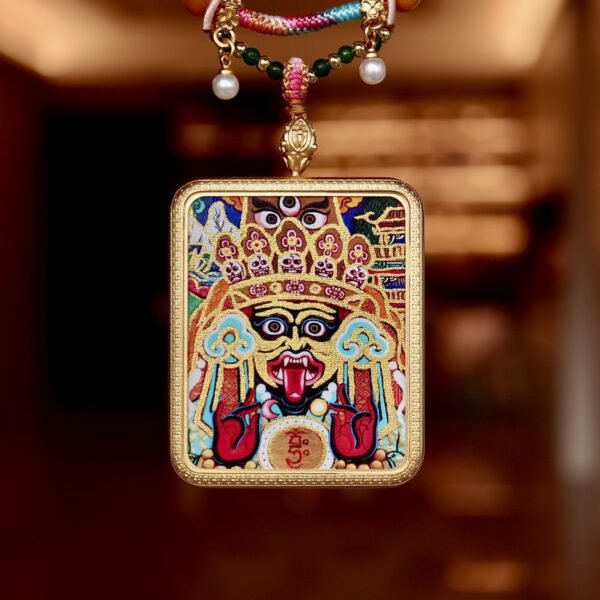 Tibetan Buddhist Premium Hand-Painted Zhajilam Thangka Pendant